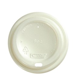 Capri Hot Paper Cup Plastic Lid For 8oz Hot Paper Cups 80mm Rim White Carton Of 1000
