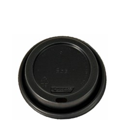 Capri Hot Paper Cup Plastic Lid For 8oz Hot Paper Cups 80mm Rim Black Carton Of 1000
