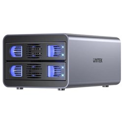 Unitek 2 Bay USB-C RAID External Hard Drive Enclosure 40TB Black