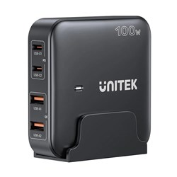 Unitek GaN Charger 4 Port USB-A And USB-C Charger 100W Black