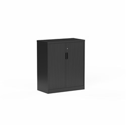 OLG Tempo Tambour Cabinet 2 Shelves 900W x 450D x 1020mmH Black