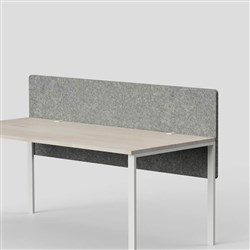 Visionchart SANA Serenity Altitude Dual Desk Screen 2400W x 12D x 600mmH Moonlight