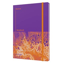 Jumble & Co Memos And Musings Notebook Hard Cover A5 Ruled Split 160 Page Purple