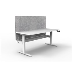 Rapidline Boost Manual Height Adjustable Single Workstation Grey Eco Screen+Tray 1800W W/W