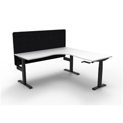 Rapidline Boost Manual Adjust Corner Workstation Black Eco Screen 1800/1800W White/Black