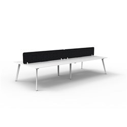 Rapidline Eternity Workstation Double Sided 4 Person Black Eco Screen 2400W x 1530mmD W/W