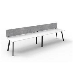 Rapidline Eternity Workstation Single Sided 2 Person Grey Eco Screen 1200W x 730mmH W/B