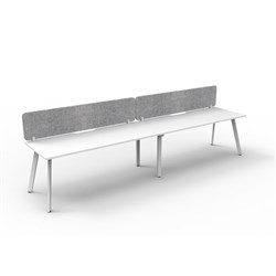 Rapidline Eternity Workstation Single Sided 2 Person Grey Eco Screen 1200W x 730mmH W/W
