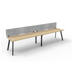 Rapidline Eternity Workstation Single Sided 2 Person Grey Eco Screen 3000W x 730mmH O/B