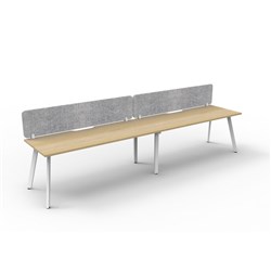 Rapidline Eternity Workstation Single Sided 2 Person Grey Eco Screen 3600W x 730mmH O/W