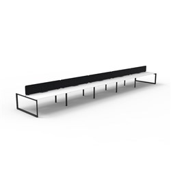 Rapidline Deluxe Infinity Desk Loop Leg Double Sided Blk Eco Screen 10 Person 9000mmW W/B