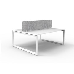 Rapidline Deluxe Infinity Desk Loop Leg Double Sided Grey Eco Screen 2 Person 1500mmW W/W