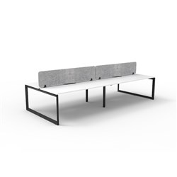Rapidline Deluxe Infinity Desk Loop Leg Double Sided Grey Eco Screen 4 Person 3000mmW W/B