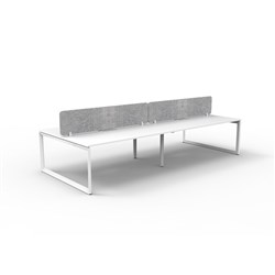 Rapidline Deluxe Infinity Desk Loop Leg Double Sided Grey Eco Screen 4 Person 3000mmW W/W