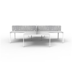 Rapidline Deluxe Infinity Profile Leg Corner Desk Grey Eco Screen 4P 3000/3000mmW W/W