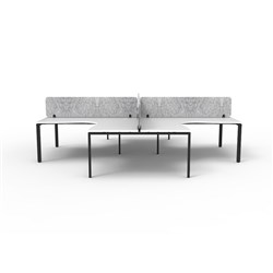 Rapidline Deluxe Infinity Profile Leg Corner Desk Grey Eco Screen 4P 3600/3000mmW W/B