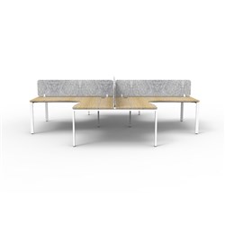 Rapidline Deluxe Infinity Profile Leg Corner Desk Grey Eco Screen 4P 3600/3600mmW O/W