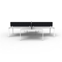 Rapidline Deluxe Infinity Profile Leg Corner Desk Black Eco Screen 4P 3600/3600mmW W/W
