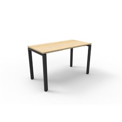 Rapidline Deluxe Steel Frame Table Profile Leg 1200W x 600D x 730mmH Oak Top Black Frame