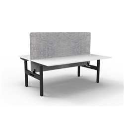 Rapidline Halo Static Back To Back Workstation Grey Eco Screen 2 Person 1500W Wht/Blk