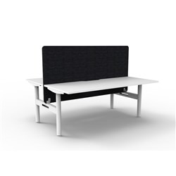 Rapidline Halo Static Back To Back Workstation Black Eco Screen 2 Person 1800W Wht/Wht