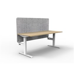 Rapidline Boost Static Single Sided Workstation Grey Eco Screen 1500W x 730mmH Oak/Wht