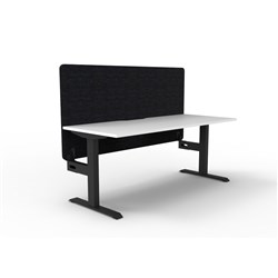 Rapidline Boost Static Single Sided Workstation Black Eco Screen 1500W x 730mmH Wht/Blk