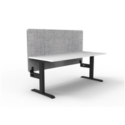 Rapidline Boost Static Single Sided Workstation Grey Eco Screen 1500W x 730mmH Wht/Blk
