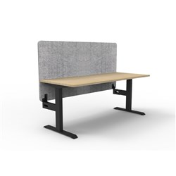 Rapidline Boost Static Single Sided Workstation Grey Eco Screen 1800W x 730mmH Oak/Blk