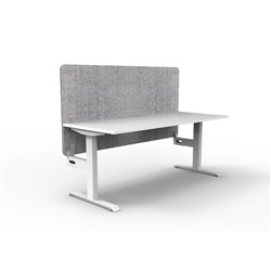 Rapidline Boost Static Single Sided Workstation Grey Eco Screen 1800W x 730mmH Wht/Wht