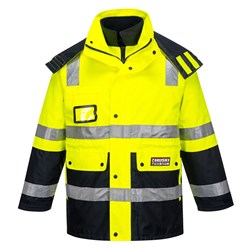 Huski Venture Hi-Vis 4-in-1 Contrast Jacket Medium Yellow And Navy