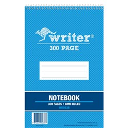 Writer Spiral Shorthand Notebook 200 x 125mm 8mm Ruled Top Bound 300 Page