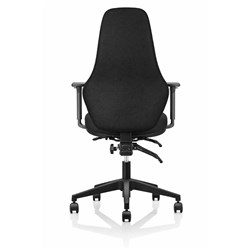 Rapidline Ergora Posture Chair Medium Back Fabric Seat And Back Black