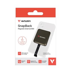 Verbatim SnapBack Magnetic External SSD USB-C 1TB Mocha Metallic