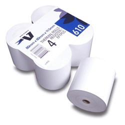 Victory Paper Thermal EFTPOS And Register Rolls 80 x 80 x 12mm 83m 1 Ply White Pack Of 4