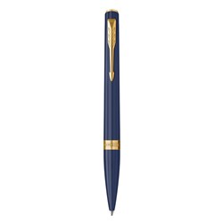 Parker Meridian Twist Ballpoint Pen Blue Barrel Gold Trim Blue Refill