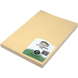 Rainbow System Board A4 150gsm Buff 100 Sheets