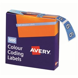 Avery Numeric Coding Label 6 Side Tab 25x38mm Blue Box Of 500
