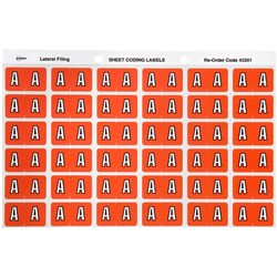 Avery Alphabet Coding Label A Side Tab 25x38mm Pink Pack Of 180
