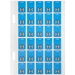 Avery Alphabet Coding Label H Top Tab 20x30mm Blue Pack Of 150