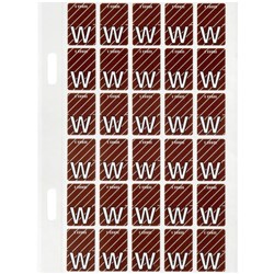 Avery Alphabet Coding Label W Top Tab 20x30mm Brown Pack Of 150