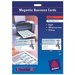 AVERY L7414  MAGNETIC BUSINESS CARD PKT10 SHEETS 71019   IJ37