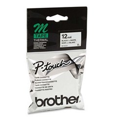 LABEL BROTHER P TOUCH BLACK ON WHITE 9MM X 8MT