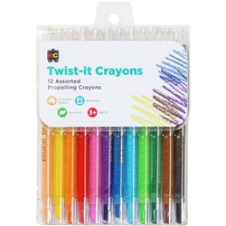 EC Twist It Propelling Crayons Assorted Pack of 12