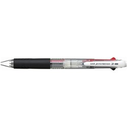 UNI JETSTREAM  ROLLERBALL PEN 3 Multi Colour  .07mm White Cap & Transparent Barrel