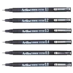 PEN ARTLINE 235 0.5 DRAWING FINELINER BLACK