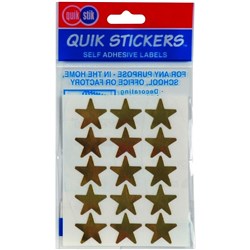 LABEL STARS FLAT PACK GOLD