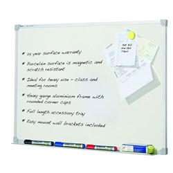 PENRITE PORCELAIN WHITEBOARDS Magnetic 1200x900mm.