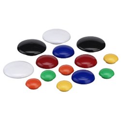 MAGNETIC BUTTONS 20MM RED 10/CARD PKT