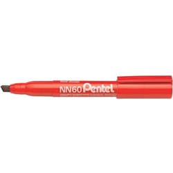 PENTEL NN60  PERMANENT MARKER Chisel Pt  RED